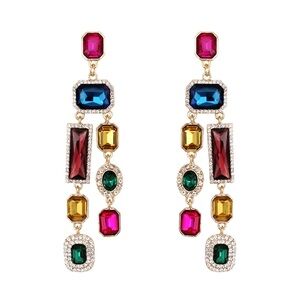 New! Anthropologie Segovia Chandelier Crystal Earrings (3008) NWT